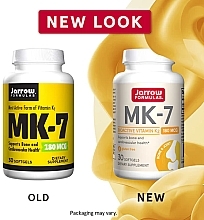 Найбільш активна форма вітаміну К2 - Jarrow Formulas Vitamin K2 MK-7 180mcg — фото N2