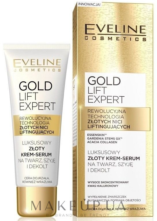 Gold lift. Eveline Gold Lift Expert 40+ крем-сыворотка д/лица. Голд лифт эксперт от Эвелин. Eveline Cosmetics сыворотка для лица. Eveline Gold Lift Expert крем-сыворотка 70+.