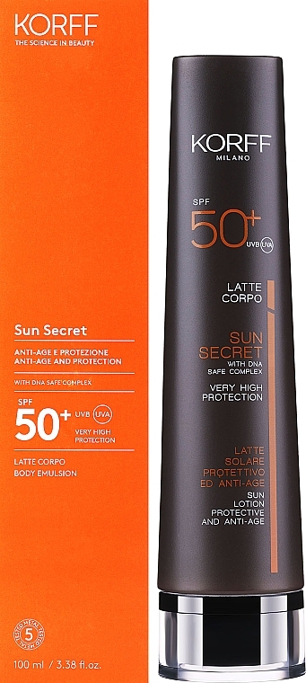 Защитное и антивозрастное молочко для загара с SPF 50 - Korff Latte Solare Protettivo Anti-Age Corpo SPF 50 — фото N2