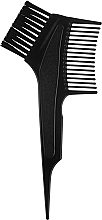 Гребінець для фарбування волосся, чорний, пластиковий, двосторонній з хвостиком - Cosmo Shop — фото N1