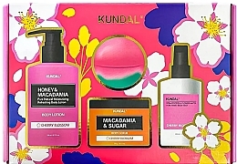 Парфумерія, косметика Набір - Kundal Bath & Body Gift Set Cherry Blossom (b/lotion/258ml + b/sc/230ml + b/mist/128ml + bath/bomb/200g)