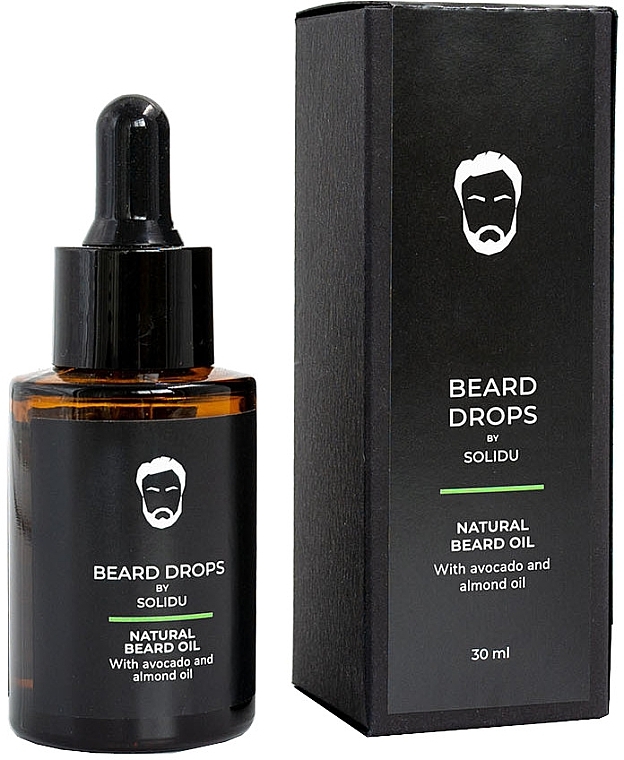 Ефірна олія для бороди - Solidu Beard Drops NaturalBeard Oil — фото N1