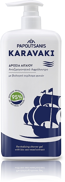 Гель-піна для душу й ванни "Класік" - Papoutsanis Karavaki Aegean Breeze Greek Shower Gel — фото N1