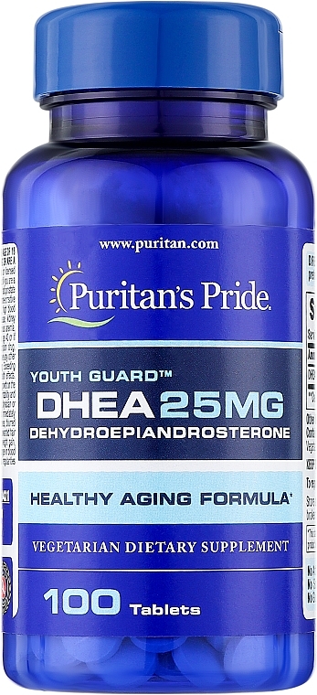 Дієтична добавка "Дегідроепіандростерон", 25 мг - Puritan's Pride DHEA — фото N2