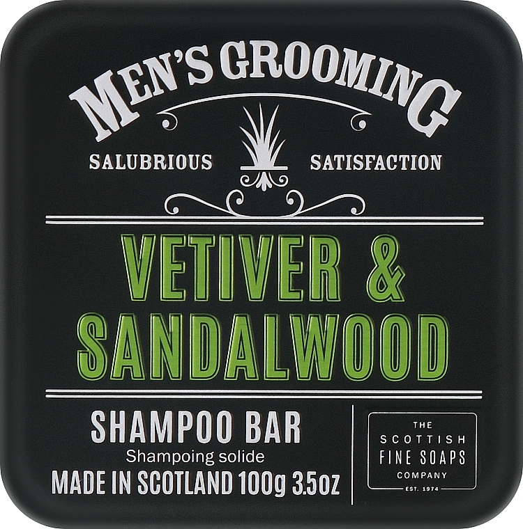 Шампунь для волосся "Ветивер і сандал" - Scottish Fine Soaps Mens Grooming Vetiver & Sandalwood Shampoo Bar — фото N1