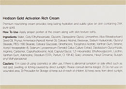 Крем с коллоидным золотом - Dr.Hedison Gold Activation Rich Cream — фото N3