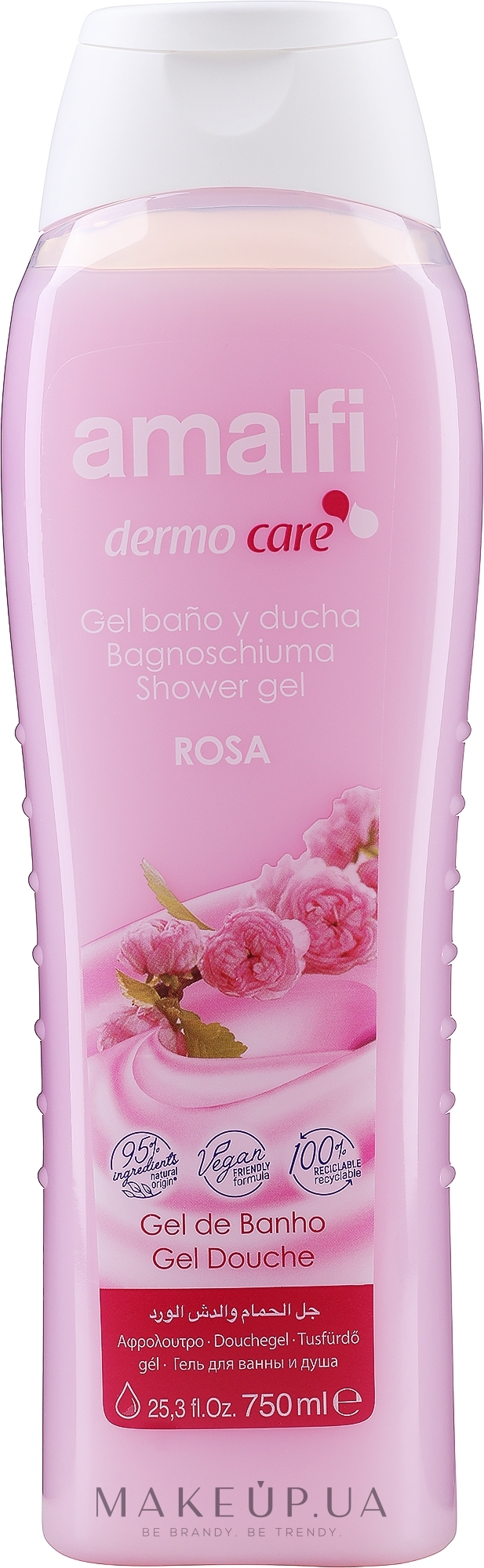 Гель для душа и ванны "Нежная роза" - Amalfi Shower Gel — фото 750ml