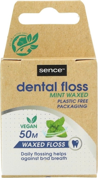 Зубная нить с ментолом, 50 м - Sence Fresh Flosdraad Fresh Mint  — фото N1