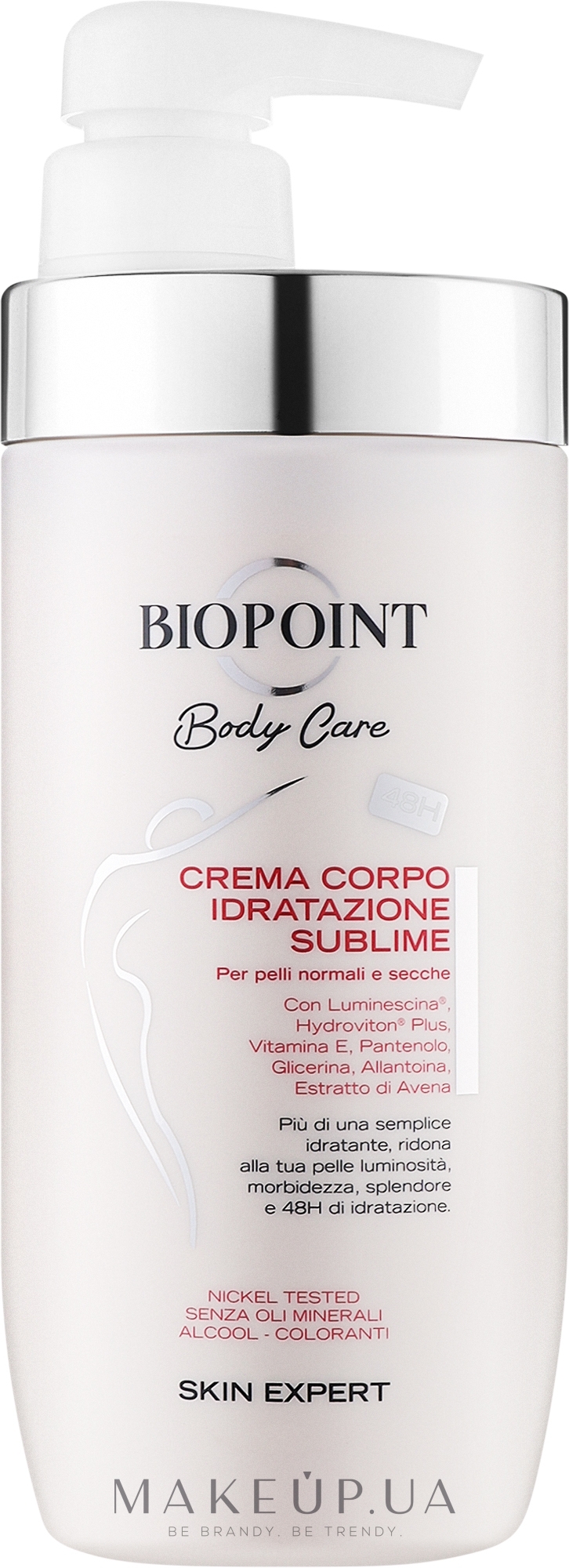 Крем для тіла зволожувальний - Biopoint Body Care Crema Corpo Idratacione Sublime — фото 500ml