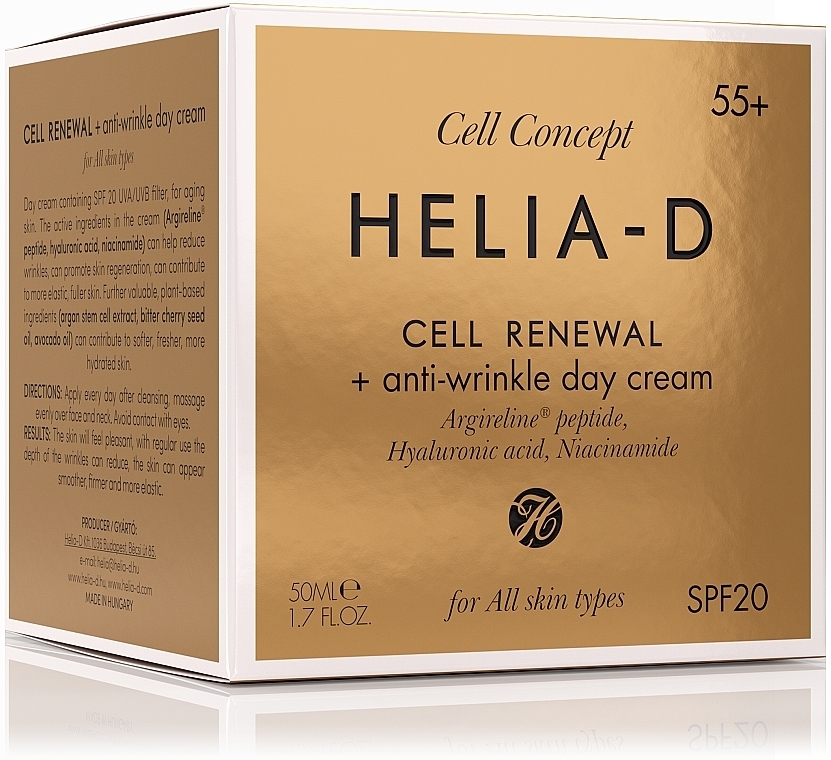 Крем дневной для лица против морщин, 55+ - Helia-D Cell Concept Cream — фото N4