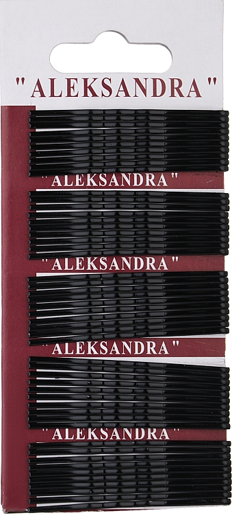 Невидимки для волос "Aleksandra", 6 см, черные - Cosmo Shop