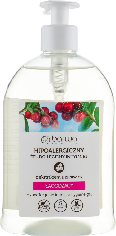 Гипоаллергенное мыло для интимной гигиены с экстрактом клюквы - Barwa Natural Hypoallergenic Intime Gel