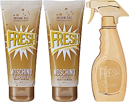 Духи, Парфюмерия, косметика Moschino Gold Fresh Couture - Набор (edp/50ml + b/lot/100ml + s/gel/100 ml)