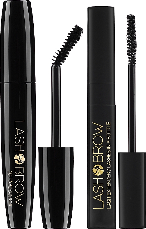 Набор для макияжа глаз - Lash Brow Set (mascara/9g + lashes in a bottle/9g + box) — фото N2