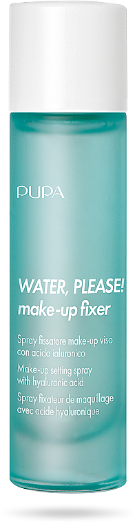 Спрей для фіксації макіяжу з гіалуроновою кислотою - Pupa Water, Please! Make-Up Fixer — фото N1