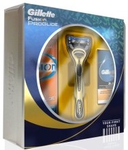 Парфумерія, косметика Набір - Gillette Fusion ProGlide (shavegel/200ml + balm/50ml + бритва)