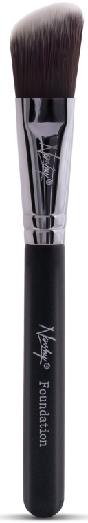 Кисть для тонального крема MC-F-02 - Nanshy Flat Foundation Brush Onyx Black — фото N1