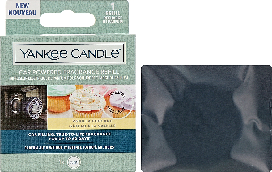 Автомобильный ароматизатор (сменный блок) - Yankee Candle Car Powered Fragrance Refill Vanilla Cupcake — фото N1