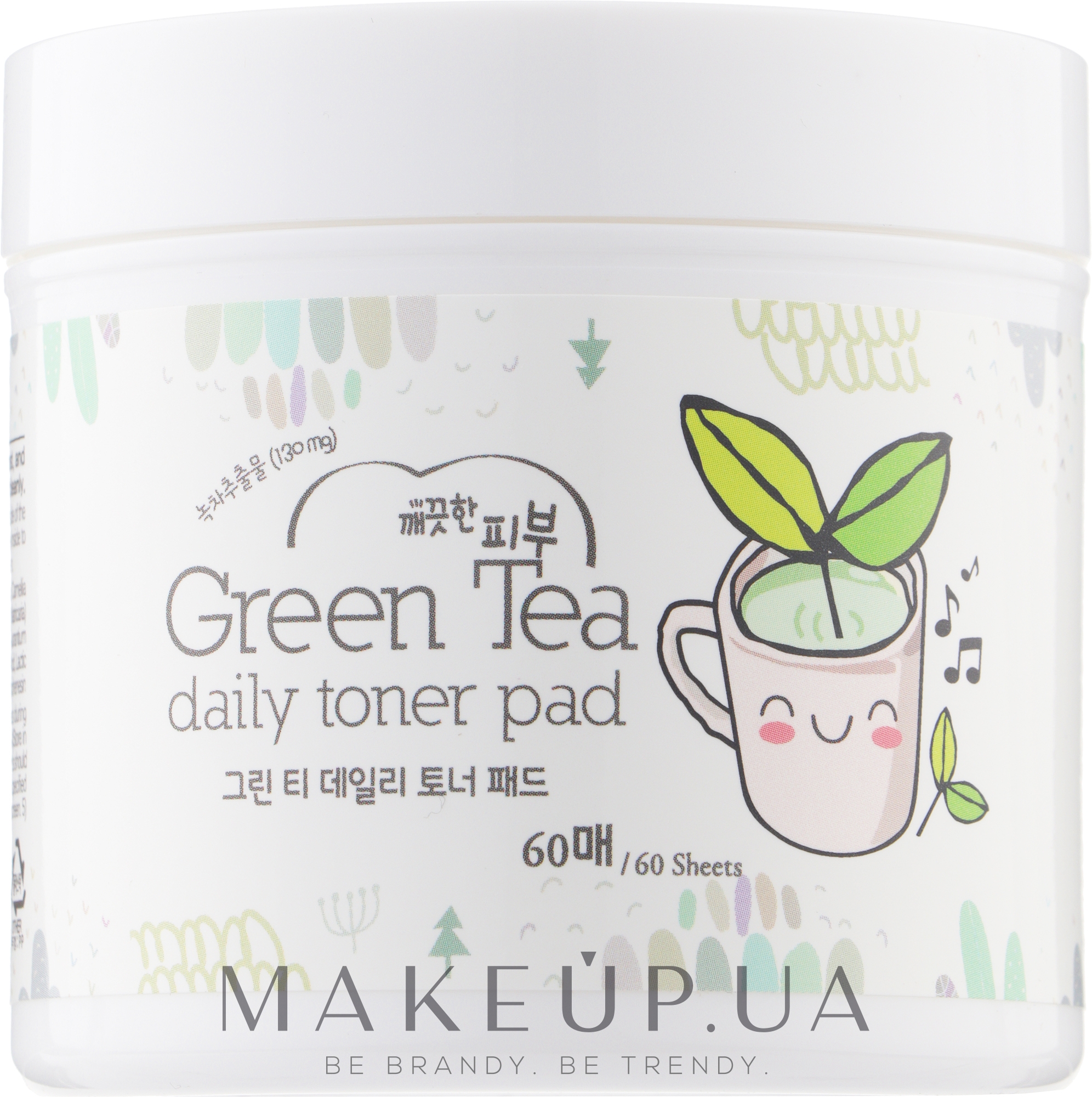 Спонжі для обличчя із зеленим чаєм - Esfolio Green Tea Daily Toner Pad — фото 3.5g