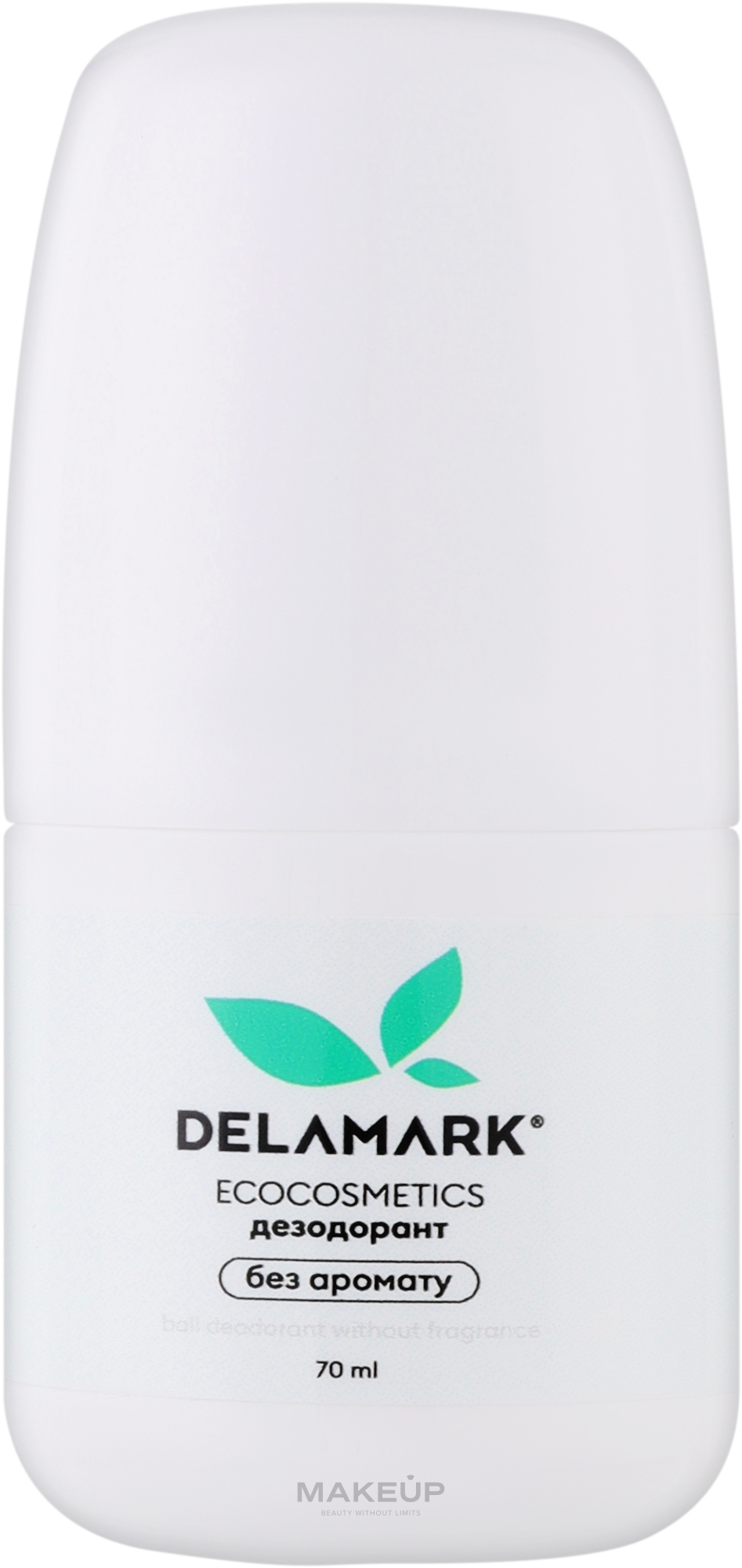 Натуральный шариковый дезодорант, без аромата - DeLaMark — фото 70ml