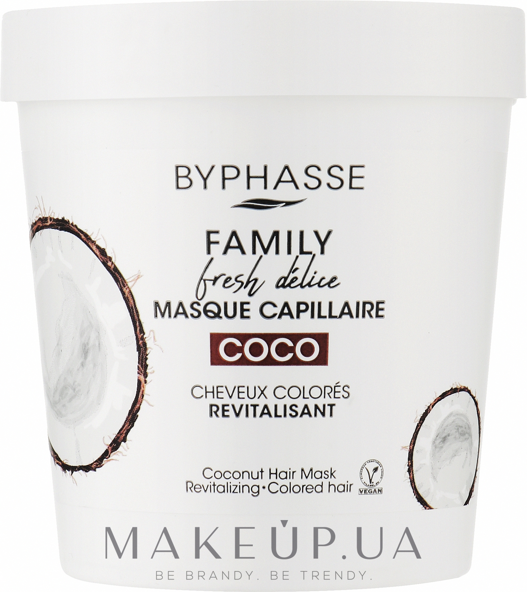 Маска для окрашенных волос с кокосом - Byphasse Family Fresh Delice Mask — фото 250ml