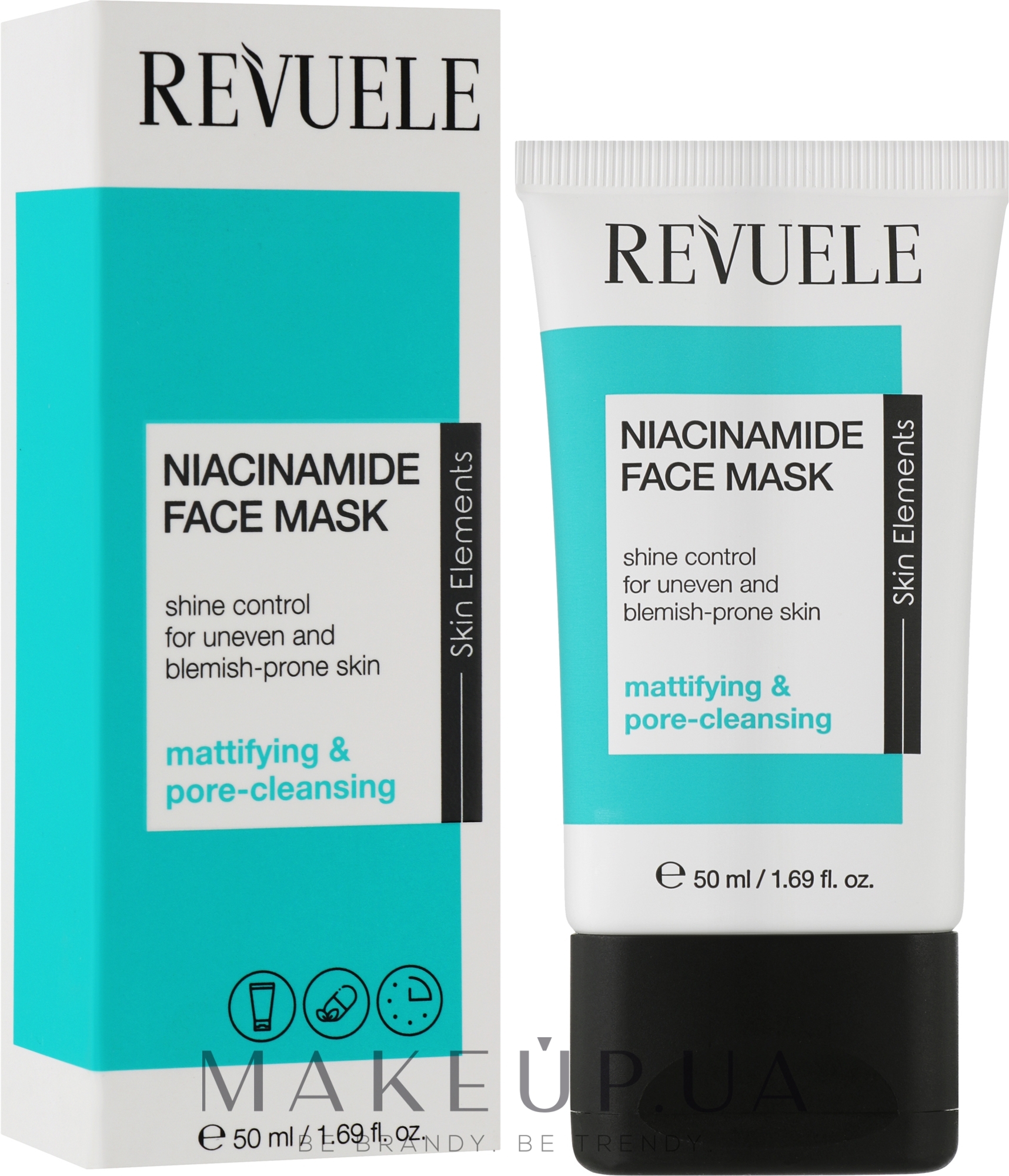 Маска для лица с ниацинамидом - Revuele Niacinamide Face Mask — фото 50ml