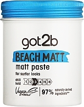 Паста матуюча для волосся, фіксація 3 - Got2b Beach Matt Paste — фото N1