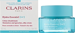 Дневной крем для нормальной и сухой кожи лица - Clarins Hydra-Essentiel Moisturizes And Quenches Silky Cream Normal To Dry Skin — фото N2