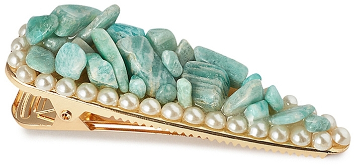 Заколка для волос "Амазонит" - Crystallove Amazonite Hair Clip — фото N3