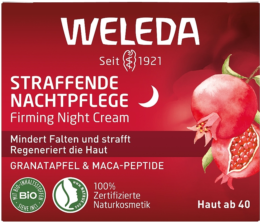 УЦЕНКА Ночной крем-лифтинг "Гранат и пептиды Маки перуанской" - Weleda Pomegranate & Poppy Peptide Firming Night Cream * — фото N3