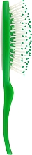 Щітка масажна класична 7 рядів, зелена - Titania — фото N3