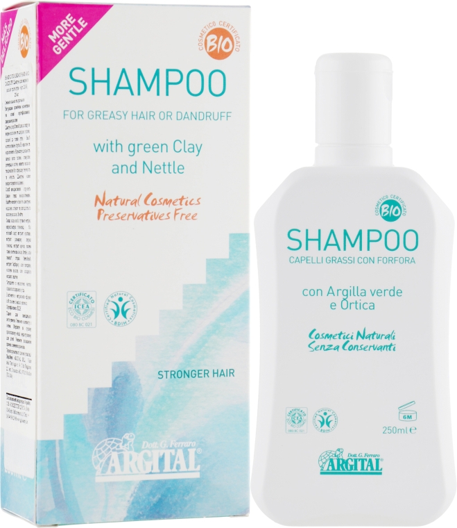 Шампунь для жирного волосся і проти лупи - Argital Shampoo For Greasy Hair And Anti-Dandruff — фото N2