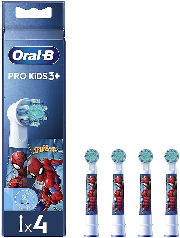 Змінна насадка для дитячої зубної щітки "Spiderman", 4 шт. - Oral-B Pro Kids 3+ — фото N1