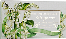 Парфумерія, косметика Набір натурального мила "Конвалія" - Saponificio Artigianale Fiorentino Lily Of The Valley Scented Soap (soap/3pcsx100g)