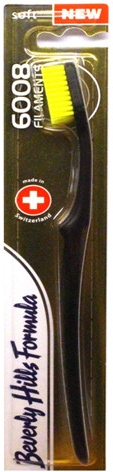 Мягкая зубная щётка, черно-желтая - Beverly Hills Formula 6008 Filament Multi-Colour Toothbrush — фото N1
