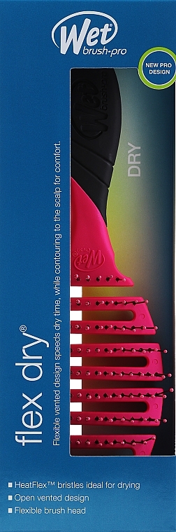 Щетка для быстрой сушки волос с мягкой ручкой, розовая - Wet Brush Pro Flex Dry Pink — фото N2