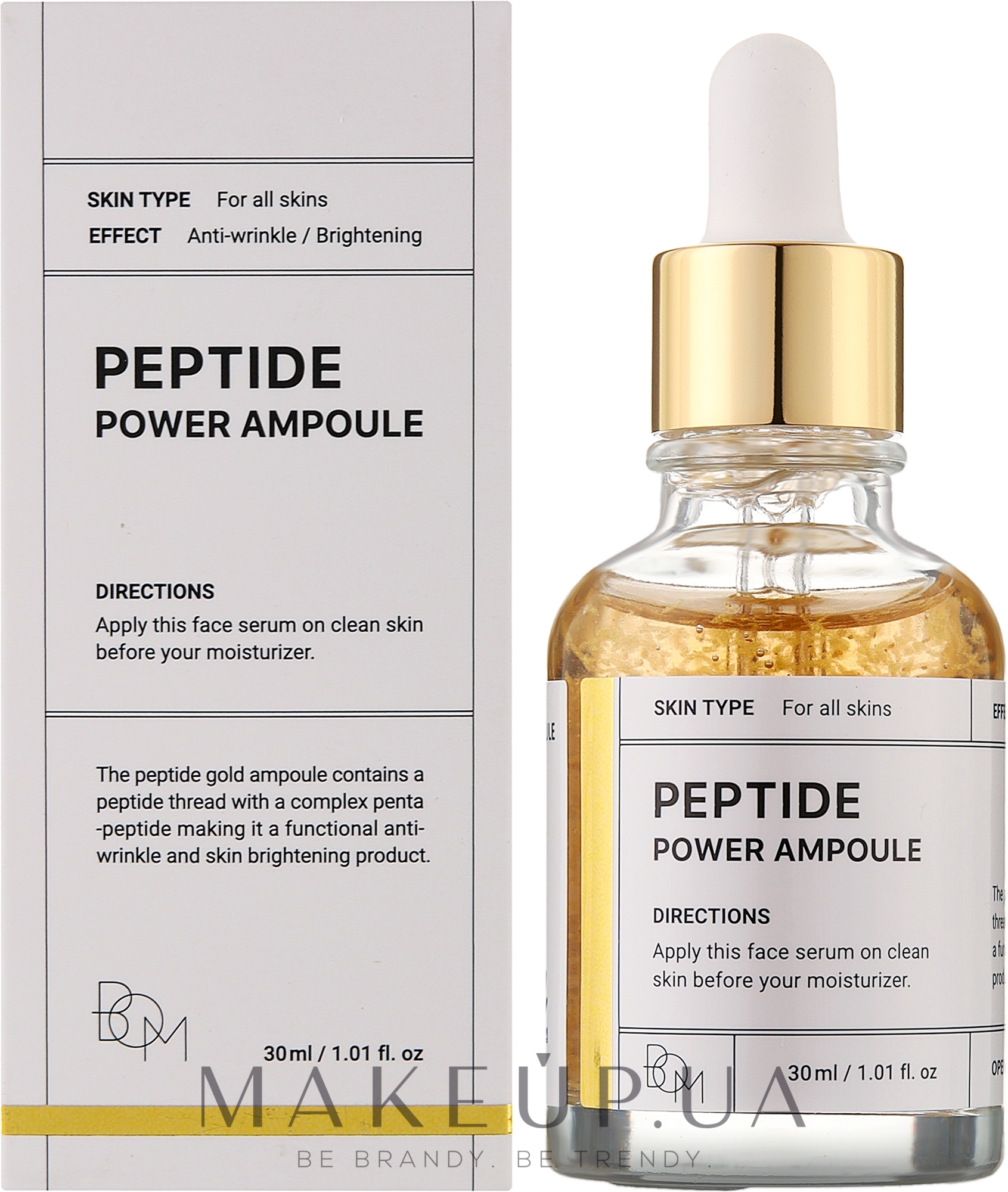 Сироватка для обличчя з пептидним комплексом - Beauty Of Majesty Peptide Power Ampoule — фото 30ml