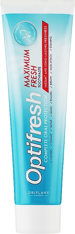 Зубна паста "Оптіфреш. Максимальна свіжість" - Oriflame Optifresh Maximum Fresh Toothpaste — фото N1