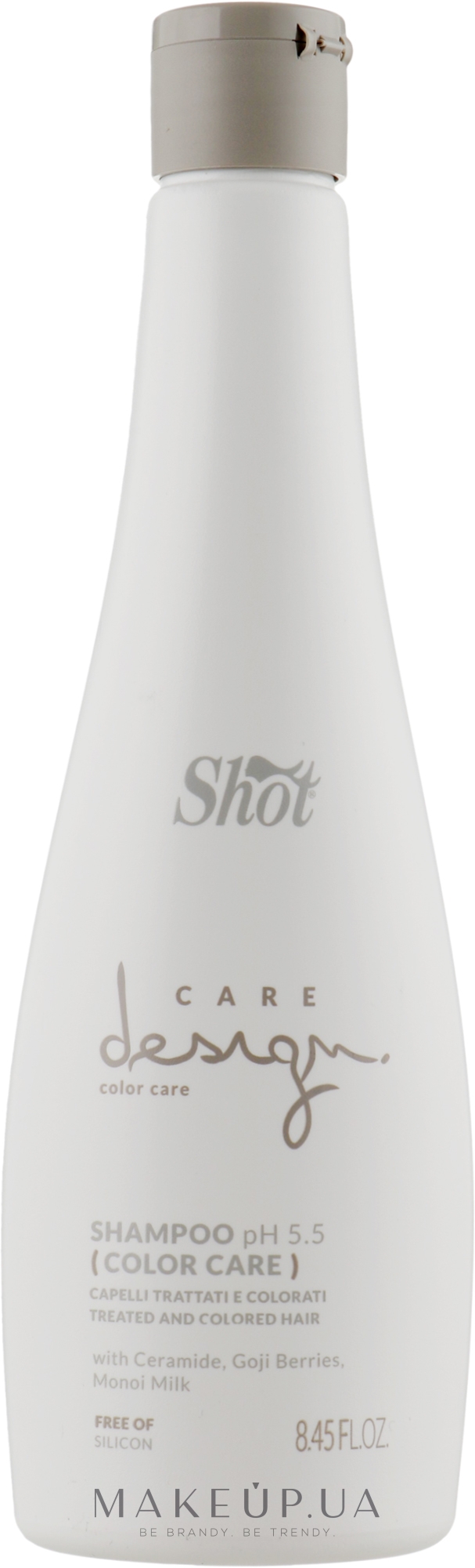 Шампунь для окрашенных волос - Shot Care Design Color Care Treated And Colored Hair Shampoo — фото 250ml