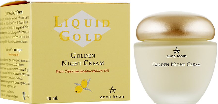Крем ночной «Золотой» - Anna Lotan Liquid Gold Golden Night Cream — фото N2