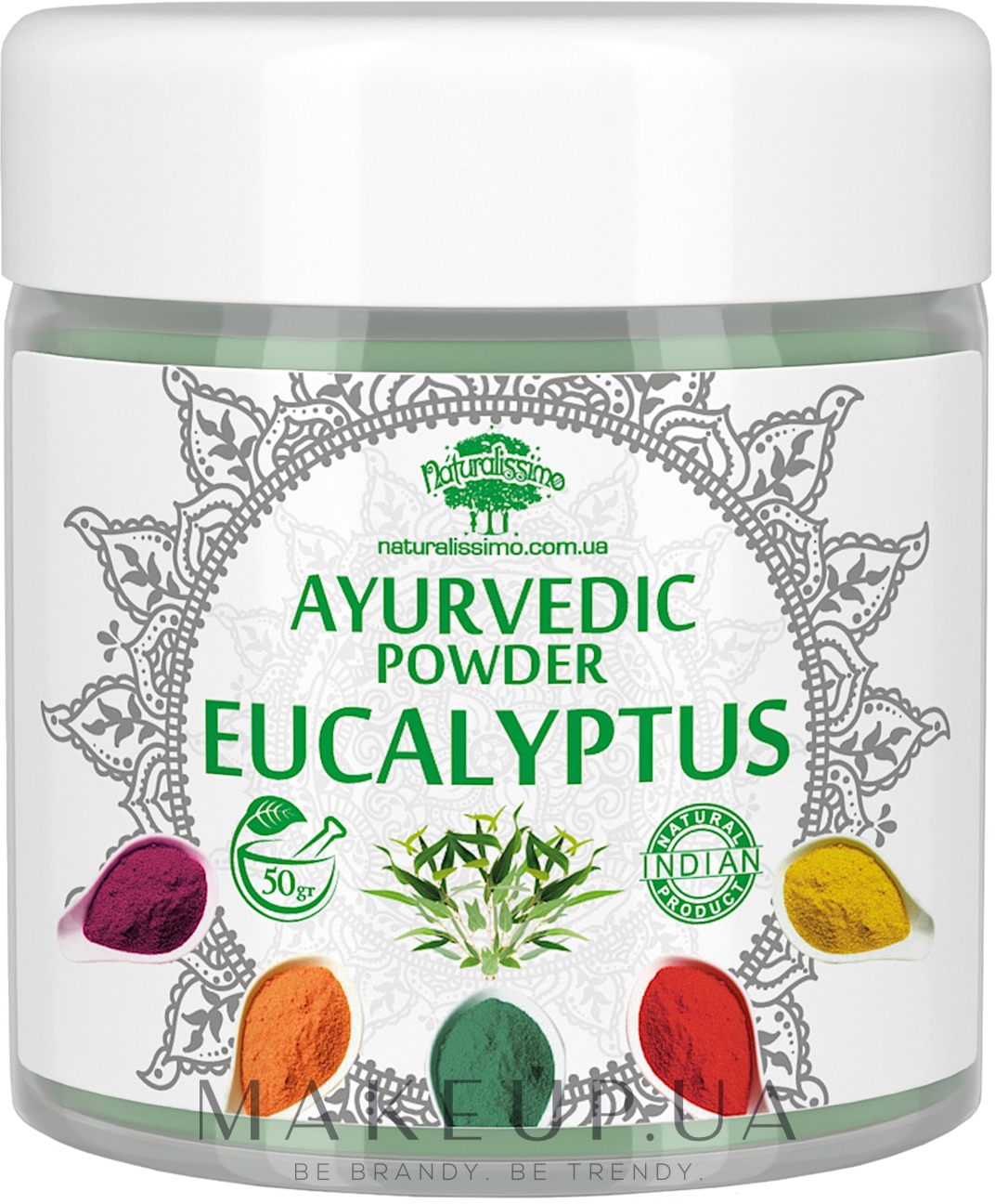 Аюрведична пудра "Евкаліпт" - Naturalissimo Ayurvedic Powder Eucalyptus — фото 50g