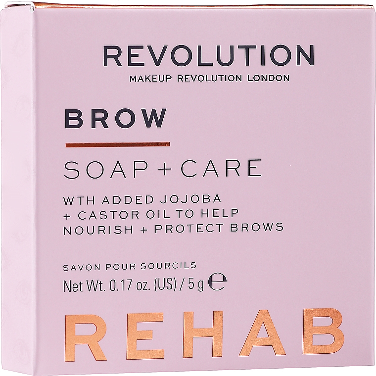 Мыло для фиксации и ухода за бровями - Makeup Revolution Rehab Brow Soap + ...