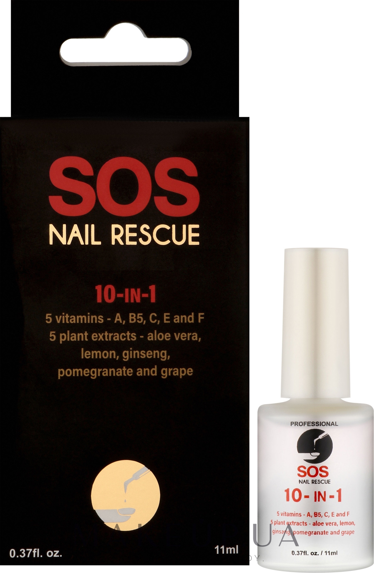 Комплекс вітамінів для нігтів "10в1" - SOS Nail Rescue 10 In 1 — фото 11ml
