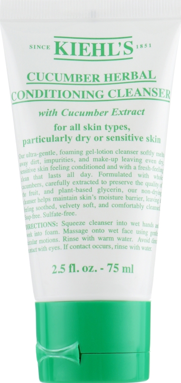 Очищувальний гель з екстрактом огірка - Kiehl's Cucumber Herbal Conditioning Cleanser — фото N1