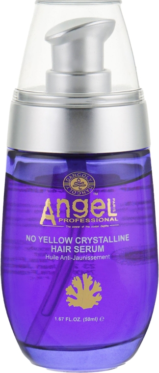 Сироватка для волосся з маслом макадамії й аргана - Angel Professional No Yellow Crystalline Hair Serum — фото N2