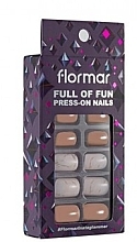 Духи, Парфюмерия, косметика Накладные ногти, 02 Beige Mar - Flormar Full Of Fun Press-On Nails