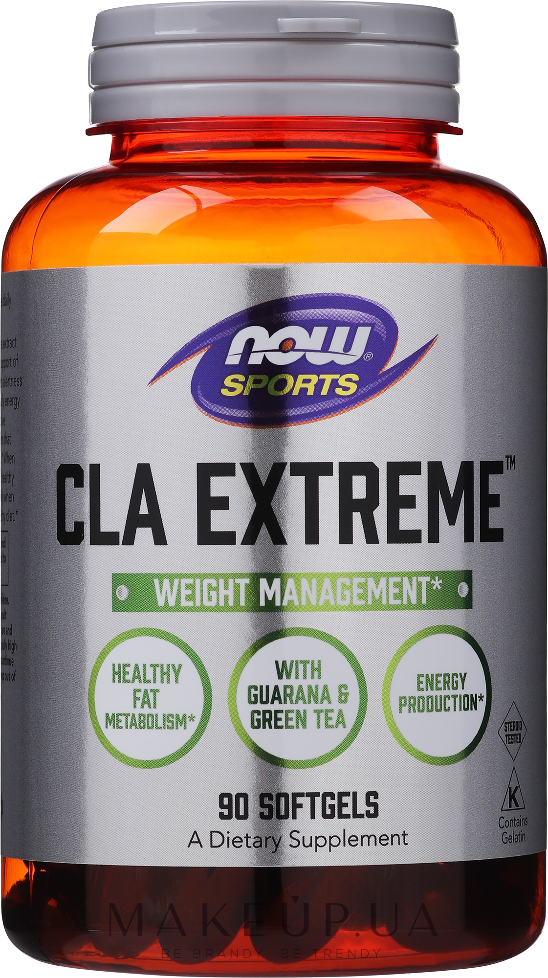 Конъюгированная линолевая кислота - Now Foods CLA Extreme With Guarana & Green Tea — фото 90шт