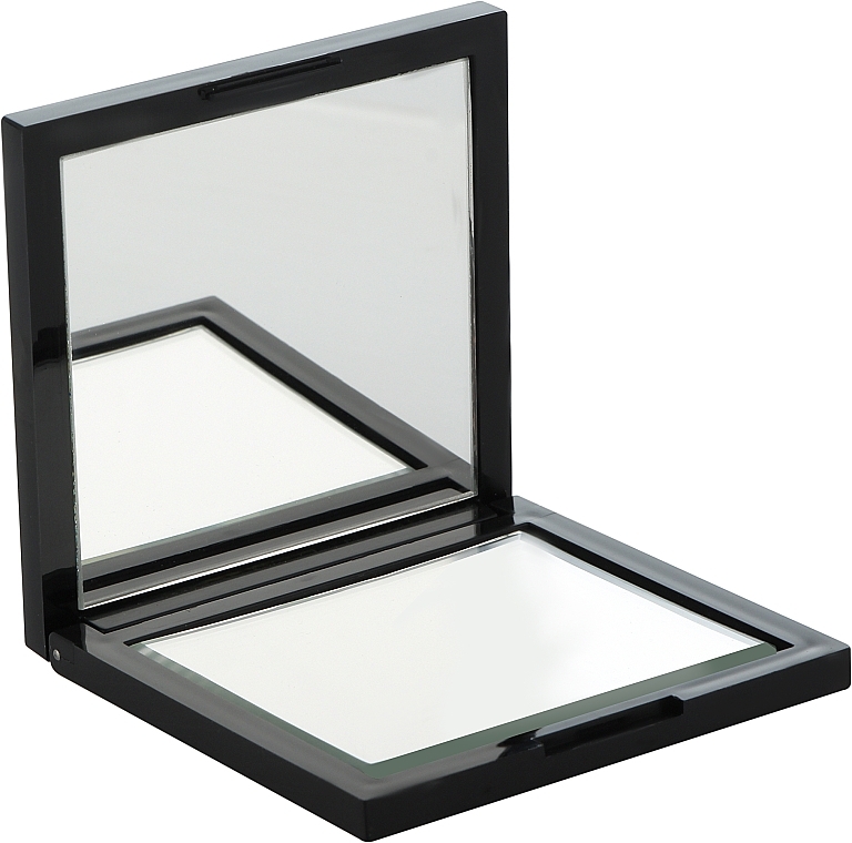 Дзеркало квадратне кишенькове 6х6 см, чорне - Janeke Square Bag Mirror Black — фото N1
