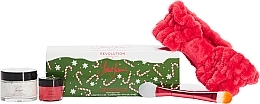 Набор - Revolution Skincare x Jake Jamie Candy Cane Christmas Gift Set (mask/50ml + lip/mask/15ml + brush/1pc + headband/1pc) — фото N1