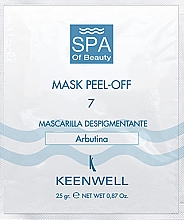 Парфумерія, косметика Альгінатна маска №7 - Keenwell Spa Of Beauty Peel Off Mask Number 7 Whitening with Arbutine